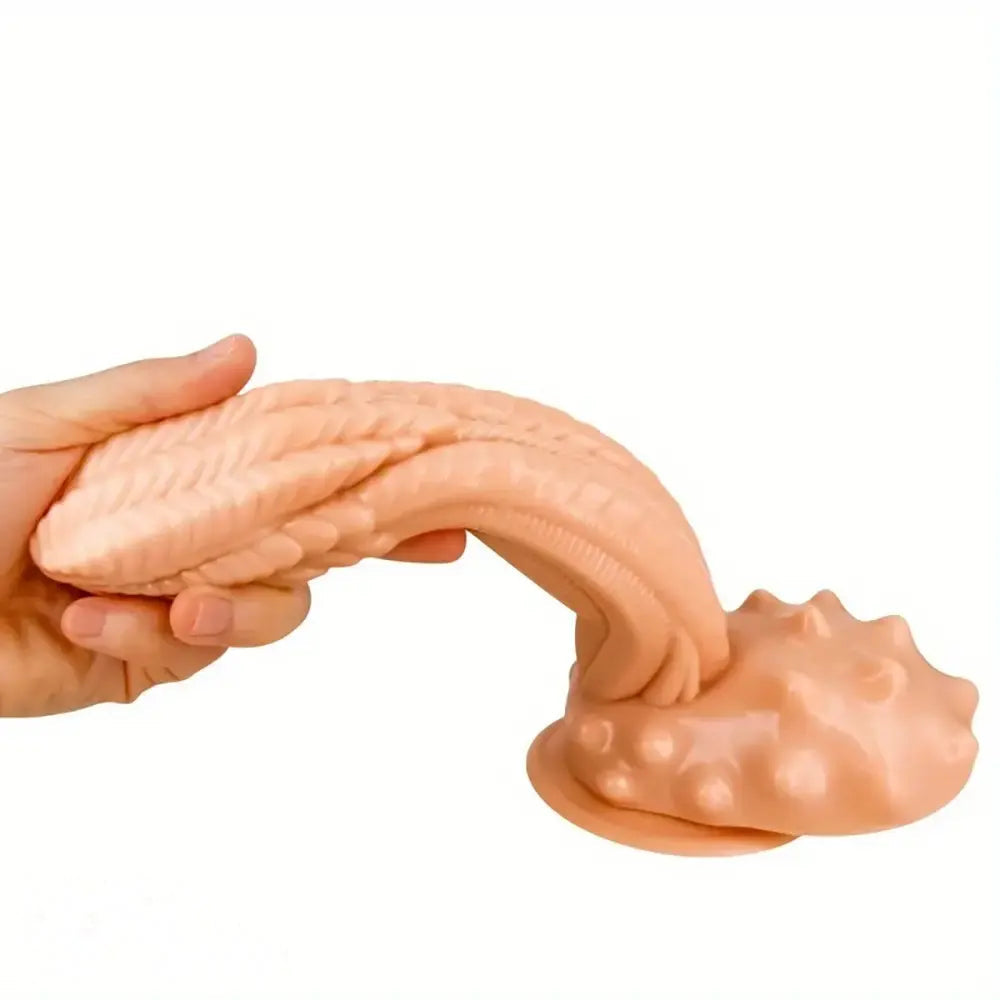 10.2in 12.4in Giant Pointed Penis Beast Animal Shaped PVC Scales Dildo