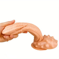 10.2in 12.4in Giant Pointed Penis Beast Animal Shaped PVC Scales Dildo