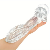 10.2in 12.4in Giant Pointed Penis Beast Animal Shaped PVC Scales Dildo