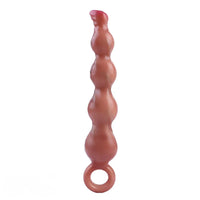 10.2in Big Vibrating Silicone Soft Pulling Beads Anal Horse Dildo With 3 Motors