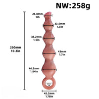 10.2in Big Vibrating Silicone Soft Pulling Beads Anal Horse Dildo With 3 Motors