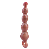 10.2in Big Vibrating Silicone Soft Pulling Beads Anal Horse Dildo With 3 Motors