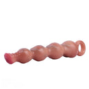 10.2in Big Vibrating Silicone Soft Pulling Beads Anal Horse Dildo With 3 Motors
