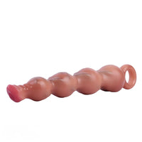 10.2in Big Vibrating Silicone Soft Pulling Beads Anal Horse Dildo With 3 Motors