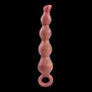 10.2in Big Vibrating Silicone Soft Pulling Beads Anal Horse Dildo With 3 Motors