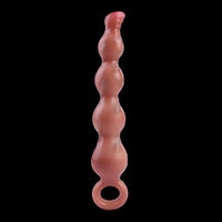 10.2in Big Vibrating Silicone Soft Pulling Beads Anal Horse Dildo With 3 Motors