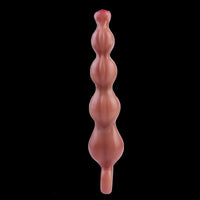 10.2in Big Vibrating Silicone Soft Pulling Beads Anal Horse Dildo With 3 Motors