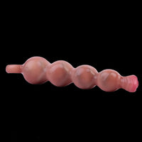 10.2in Big Vibrating Silicone Soft Pulling Beads Anal Horse Dildo With 3 Motors