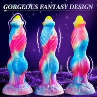 10.2in Fantasy Big Soft Silicone Monster Thrusting Vibrating Dildo