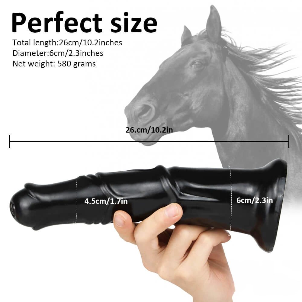 10.2in Horse Animal Cock Dildo No Eggs Thick Big Sex Toy