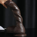 10.2in Lifelike Penis Big Ebony Cock Dildo For Female Masturbation