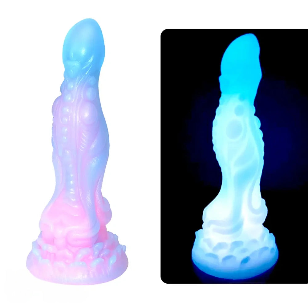 10.2in Luminous Soft Monster Silicone Big Dildo For Female Masturbation