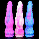 10.2in Multiple Colors Rainbow Dildo Dual Layer Silicone Sex Toy