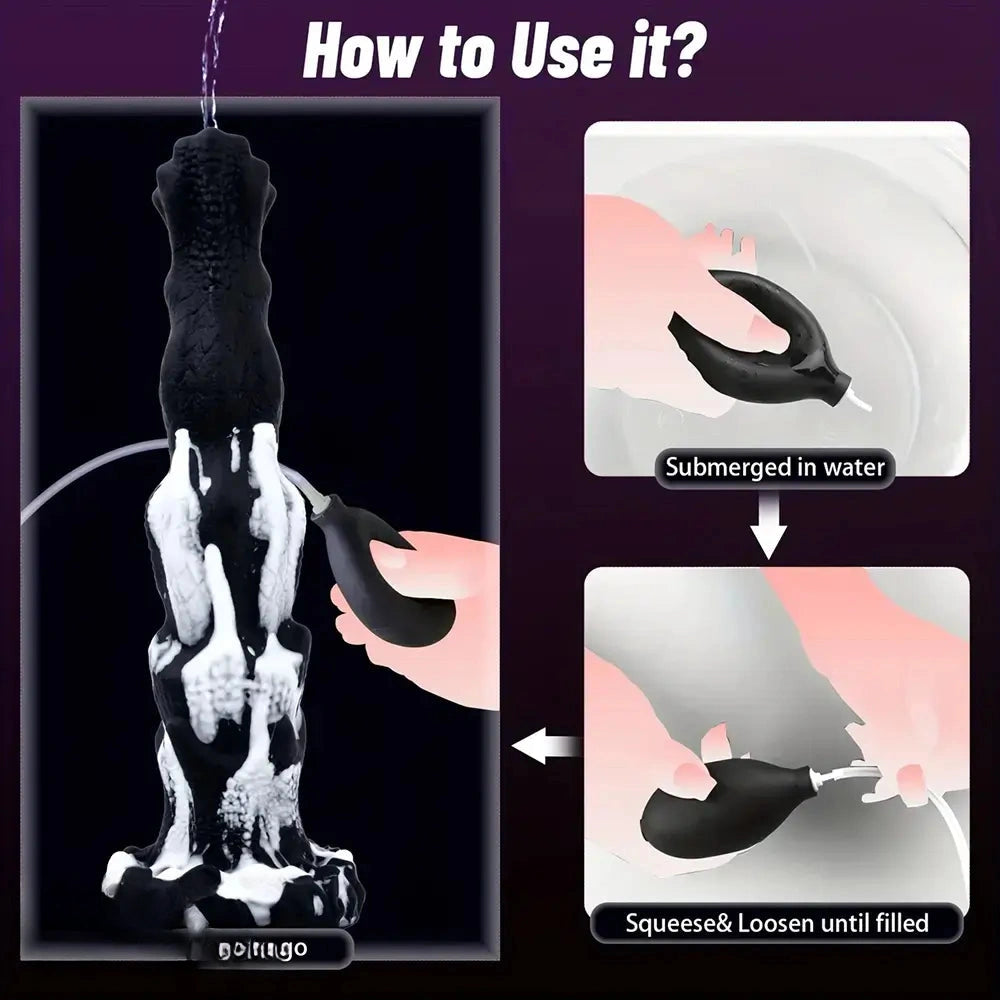 10.2in Realistic Squirting Dildo Ejaculating Toy Big Thick Penis Monster Dildo