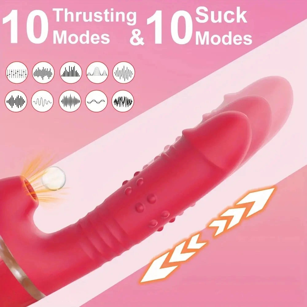 10.2in Sex Machine Thrusting Dildo Vibrator 10 Modes Sex Toy for G Spot