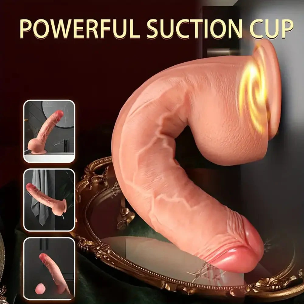 10.2in Water Spray Personal Massager Soft Silicone Squirting Big Dildo