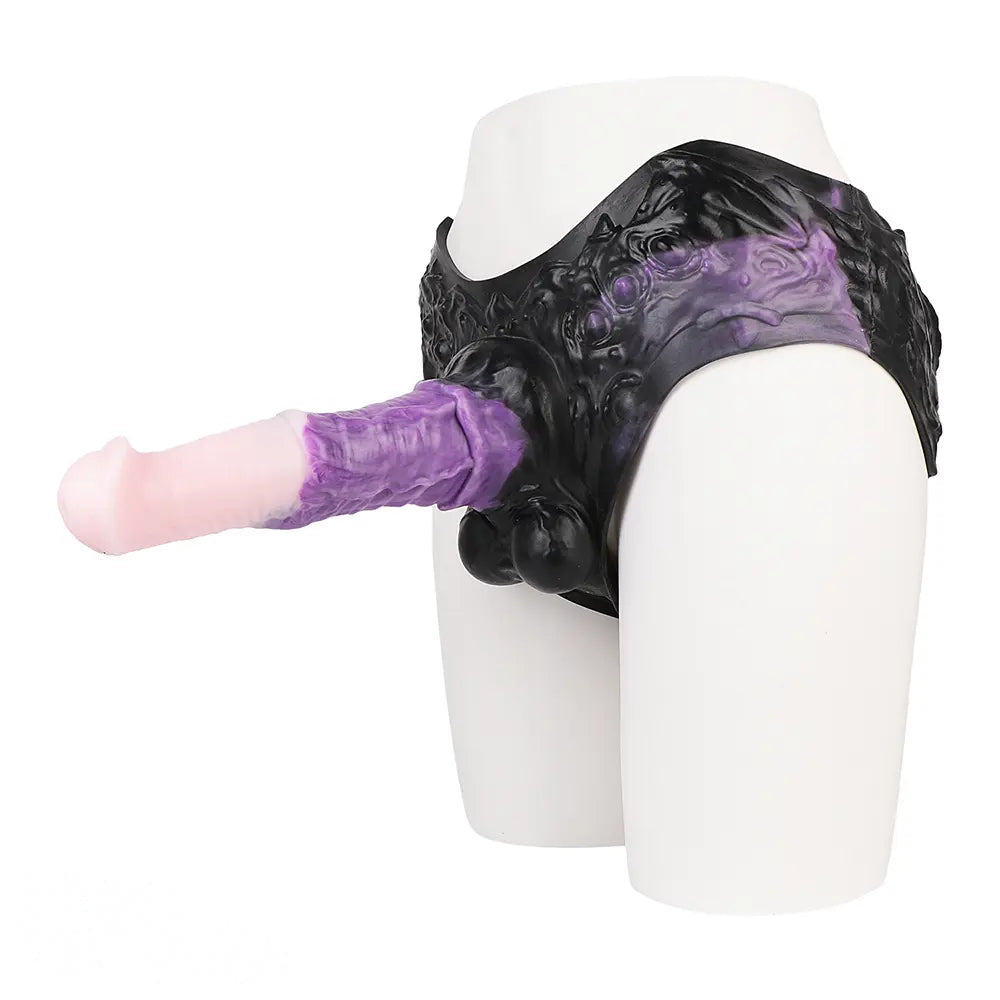 10.35in Silicone Strap-on Wearable Dildo Panty Horse Animal Hollow Design