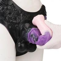 10.35in Silicone Strap-on Wearable Dildo Panty Horse Animal Hollow Design