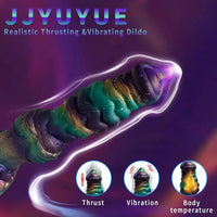 10.3in Monster Knot Thrusting Vibrating Fantasy Odd Stretching Dildo
