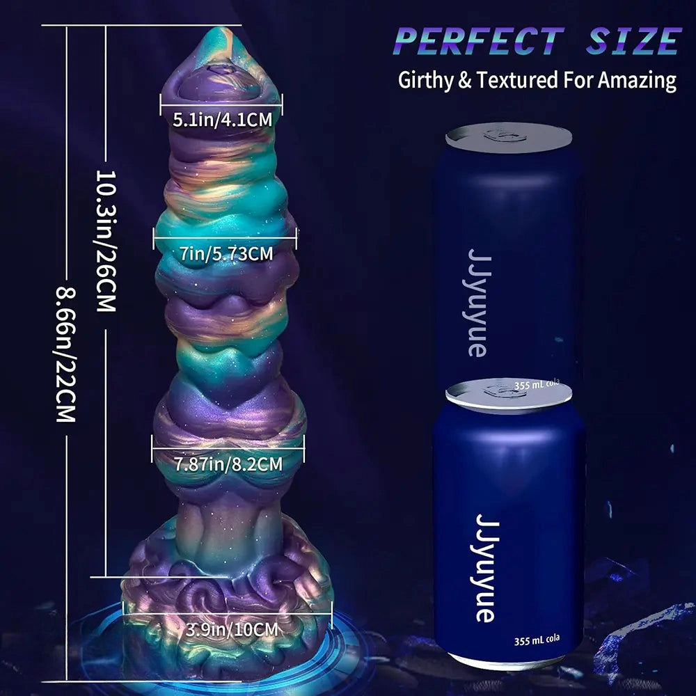 10.3in Monster Knot Thrusting Vibrating Fantasy Odd Stretching Dildo