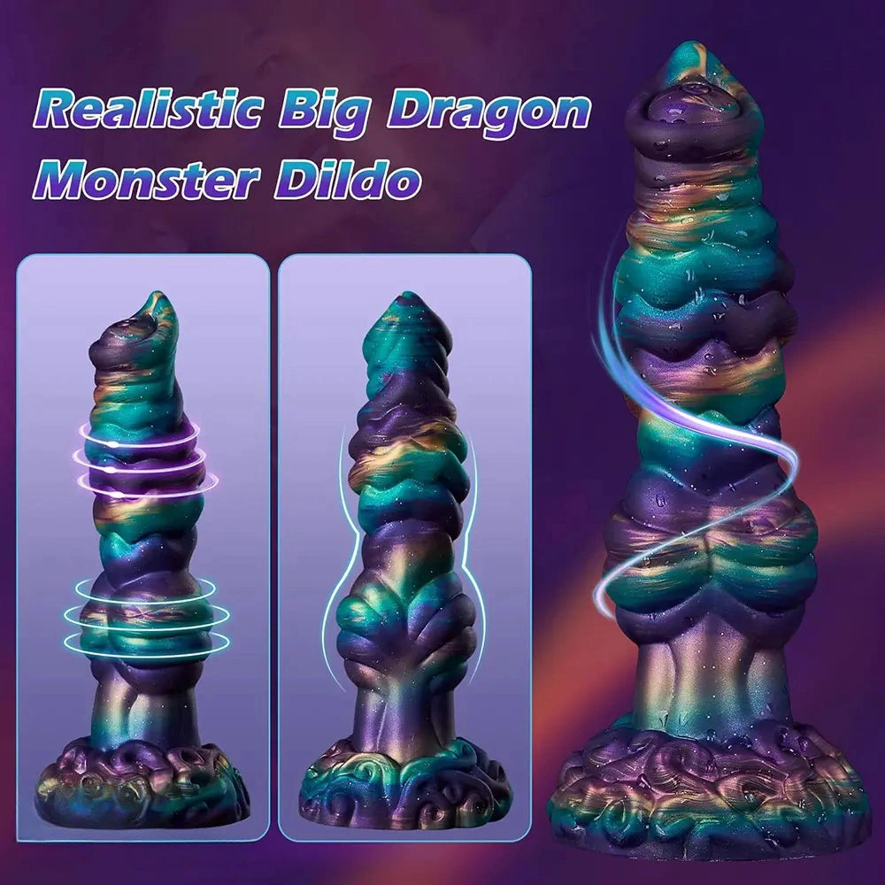 10.3in Monster Knot Thrusting Vibrating Fantasy Odd Stretching Dildo