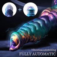10.3in Monster Knot Thrusting Vibrating Fantasy Odd Stretching Dildo