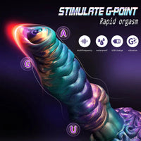 10.3in Monster Knot Thrusting Vibrating Fantasy Odd Stretching Dildo