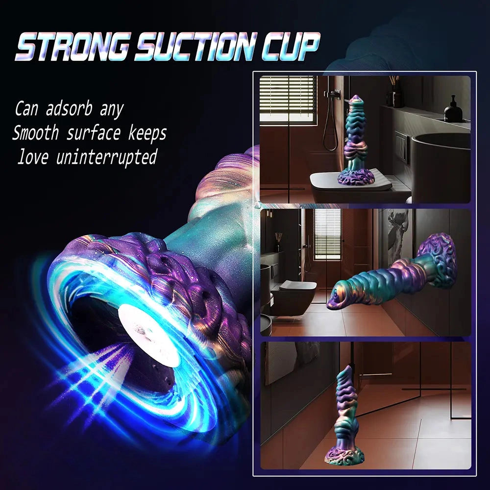10.3in Monster Knot Thrusting Vibrating Fantasy Odd Stretching Dildo