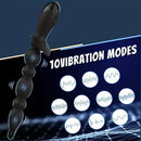 10.3in Rechargeable Vibrating Anal Plug Dildo Flexible Bullet Vibrator