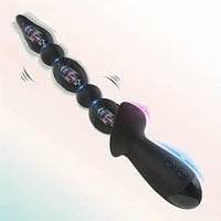 10.3in Rechargeable Vibrating Anal Plug Dildo Flexible Bullet Vibrator
