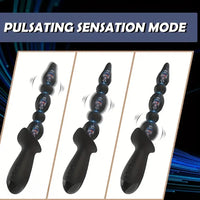 10.3in Rechargeable Vibrating Anal Plug Dildo Flexible Bullet Vibrator