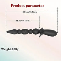 10.3in Rechargeable Vibrating Anal Plug Dildo Flexible Bullet Vibrator