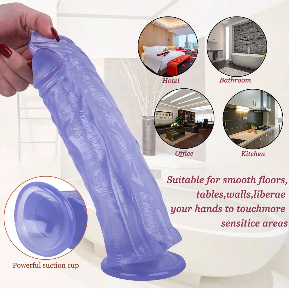 10.43" Conjoined Body Double Heads Real Lifelike Dildo For Couples