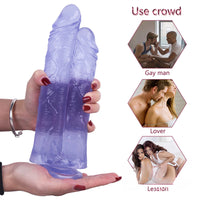 10.43" Conjoined Body Double Heads Real Lifelike Dildo For Couples