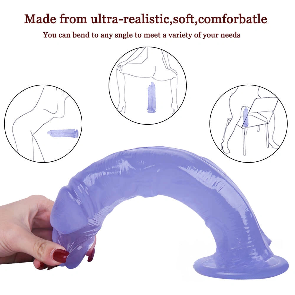 10.43" Conjoined Body Double Heads Real Lifelike Dildo For Couples