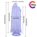 10.43" Conjoined Body Double Heads Real Lifelike Dildo For Couples
