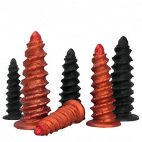 10.43in 12in 14.17in Extra-Large Long Threaded Silicone Sharp Head Dildo