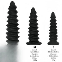 10.43in 12in 14.17in Extra-Large Long Threaded Silicone Sharp Head Dildo