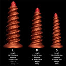 10.43in 12in 14.17in Extra-Large Long Threaded Silicone Sharp Head Dildo