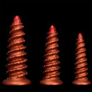 10.43in 12in 14.17in Extra-Large Long Threaded Silicone Sharp Head Dildo