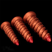 10.43in 12in 14.17in Extra-Large Long Threaded Silicone Sharp Head Dildo