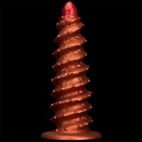 10.43in 12in 14.17in Extra-Large Long Threaded Silicone Sharp Head Dildo