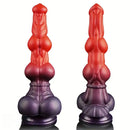 10.43in Alien Monster Dildo Mixed Color Silicone Dog Knot Anal Plug