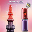 10.43in Alien Monster Dildo Mixed Color Silicone Dog Knot Anal Plug