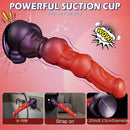 10.43in Alien Monster Dildo Mixed Color Silicone Dog Knot Anal Plug