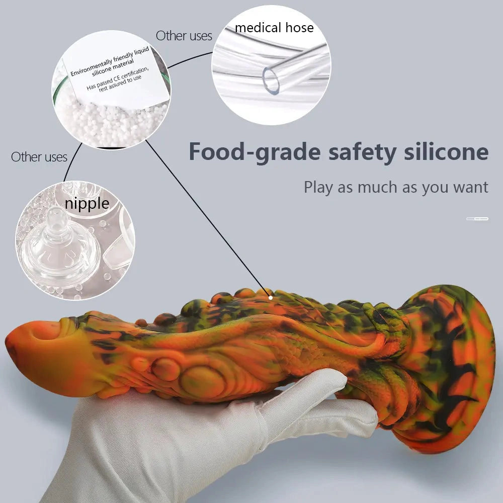 10.43in Big Dragon Monster Silicone Dildo For Anal Vaginal Sex