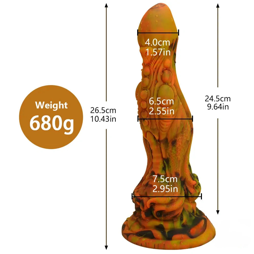 10.43in Big Dragon Monster Silicone Dildo For Anal Vaginal Sex