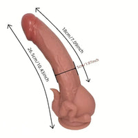 10.43in Egg Hugging Silicone Soft Dildo Big Fantasy Odd Adult Sex Toy
