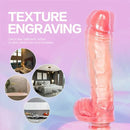 10.43in Highly Elastic Silicone Soft Vibrating Heating Remote Control Dildo