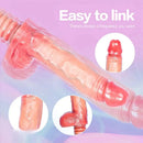 10.43in Highly Elastic Silicone Soft Vibrating Heating Remote Control Dildo